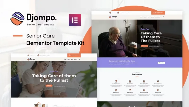 Djompo – Senior Care Elementor Template Kit