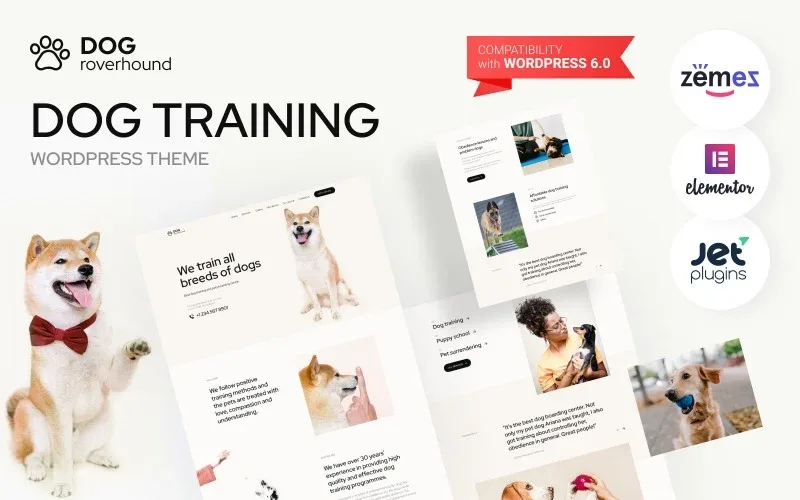 Dog Roverhound – Dog Training WordPress Theme