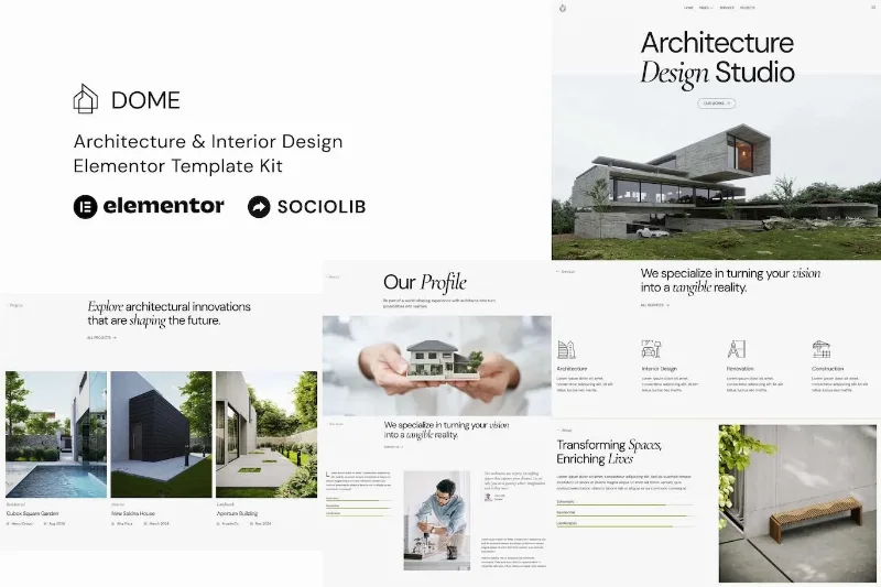Dome – Architecture & Interior Design Elementor Template