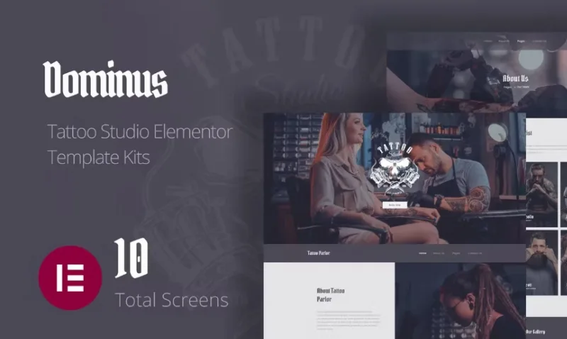 Dominus – Tattoo Studio Elementor Template