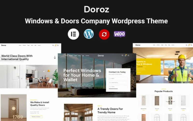 Doroz – Windows & Doors Company High Quality Wordpress Theme