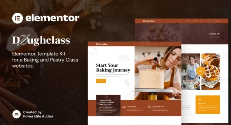 Doughclass – Baking & Pastry Class Elementor Template