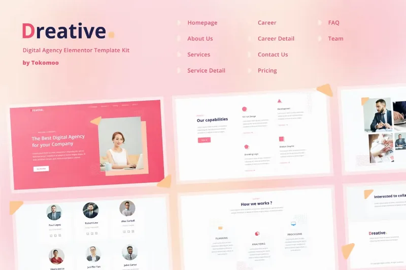 Dreative | Digital Agency Elementor Template