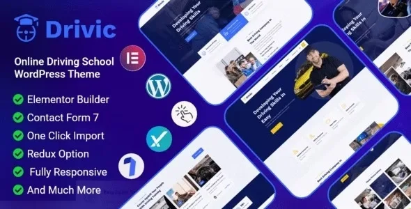 Drivic – Online Driving School WordPress Theme