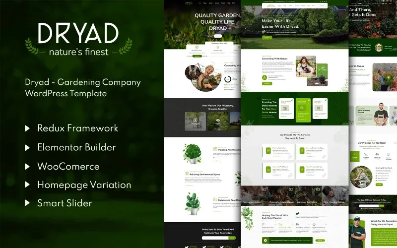 Dryad – Gardening Company WordPress Theme