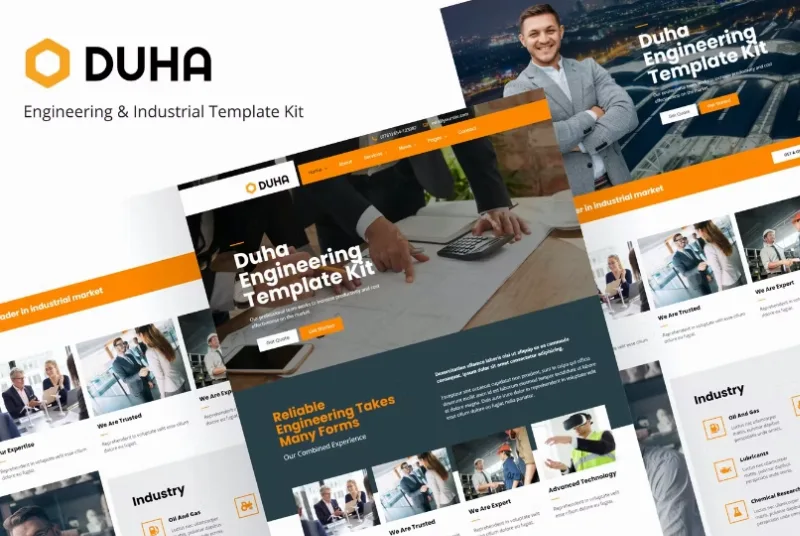 Duha – Engineering & Industrial Elementor Template