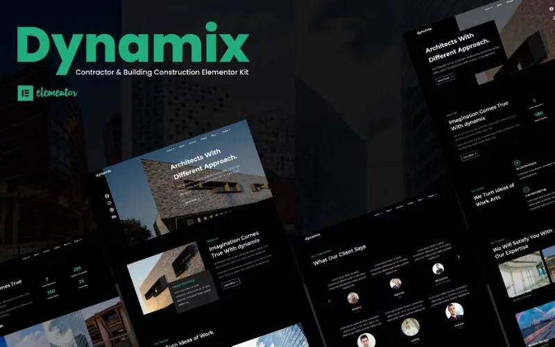 Dynamix – Architecture Elementor Template