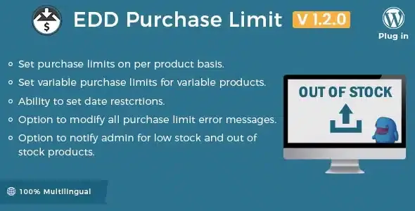 Easy Digital Downloads Purchase Limit