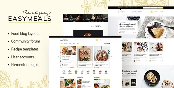 EasyMeals – Food Blog WordPress Theme