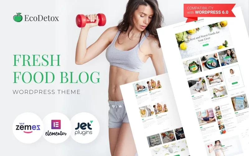 EcoDex – Fresh Food Blog Website For Healthy Lifestyle WordPress Theme