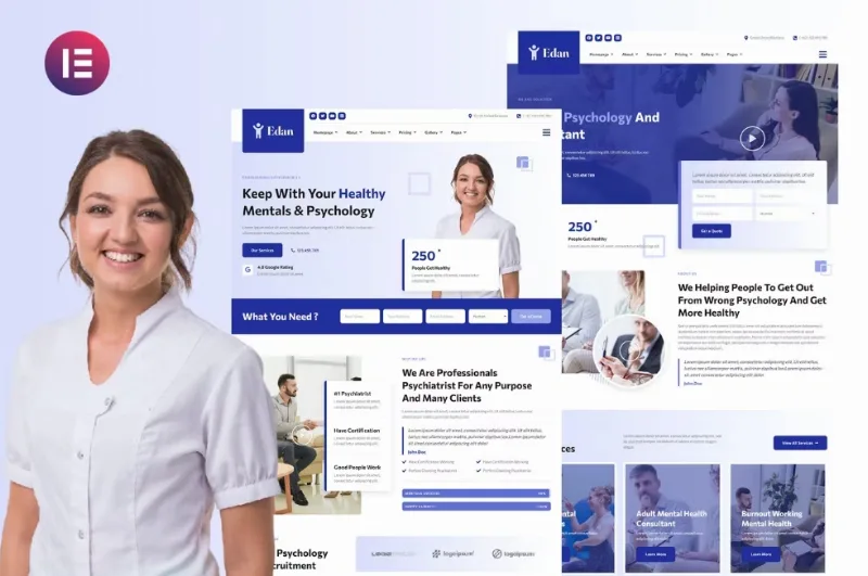 Edan – Human Psychology & Consultant Elementor Template