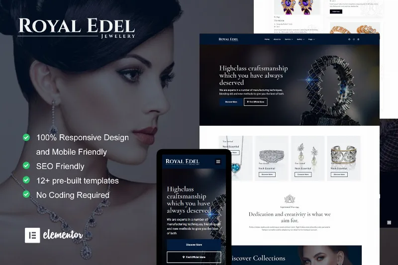 Edel – Luxury Jewelry Elementor Template