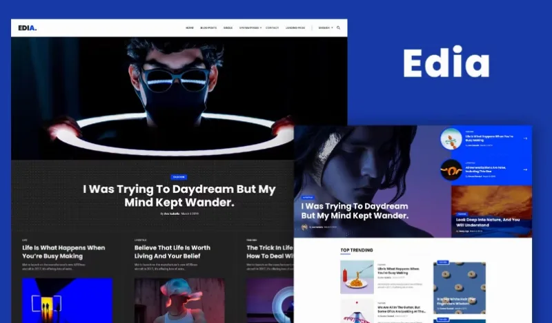 Edia – Blog & Magazine Elementor Template