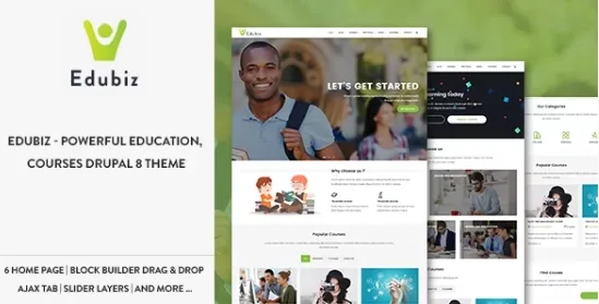 Edubiz – Powerful Education, Courses Drupal 9 Theme