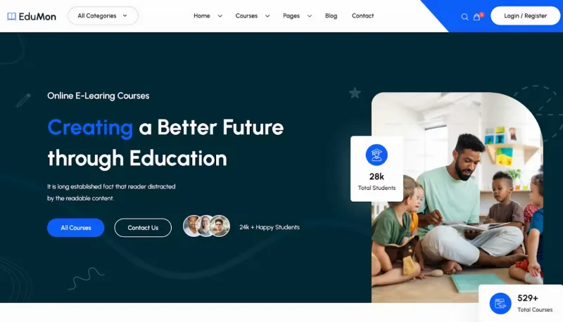 Edumoon – Education LMS WordPress Theme