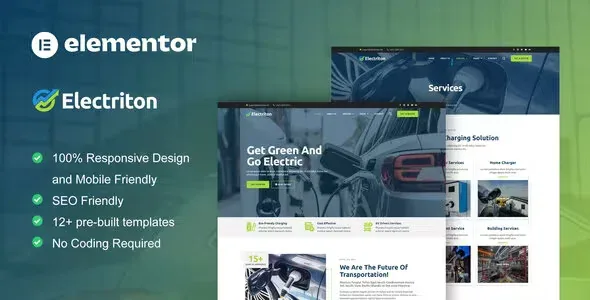 Electriton Charging Station Elementor Template Kit