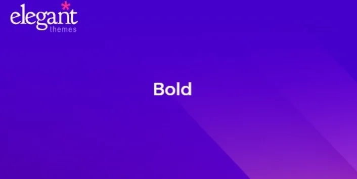 Elegant Themes Bold
