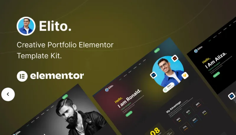 Elito – Creative Portfolio Elementor Template