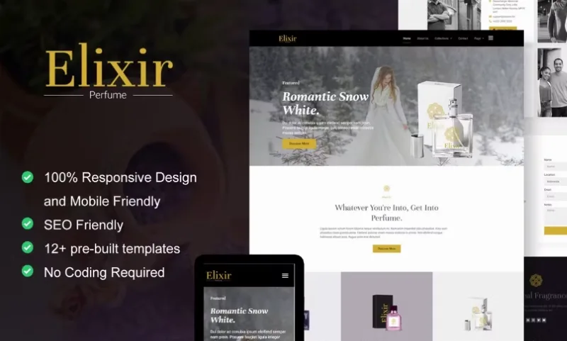 Elixir – Perfume Maker Elementor Template
