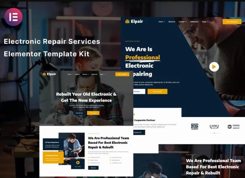 Elpair – Electronic Repair Services Elementor Template