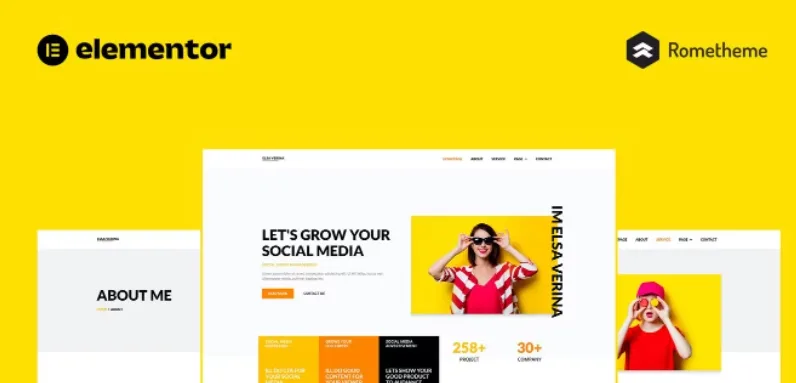 Elsa – Social Media Marketing & Management Elementor Pro Full Site Template