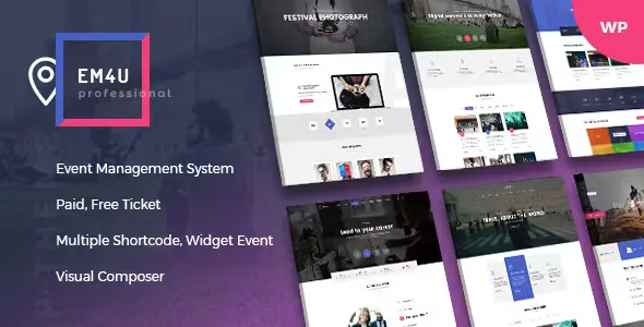 EM4U Event Management WordPress Theme