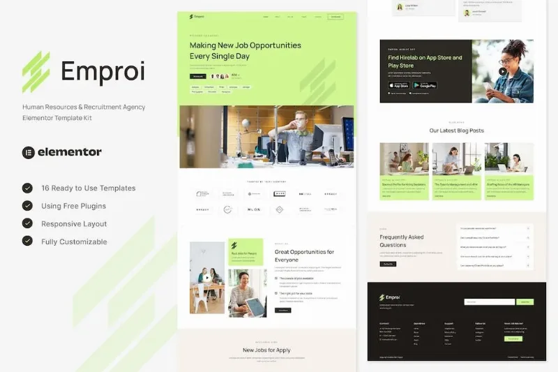 Emproi – Human Resources & Recruitment Agency Elementor Template