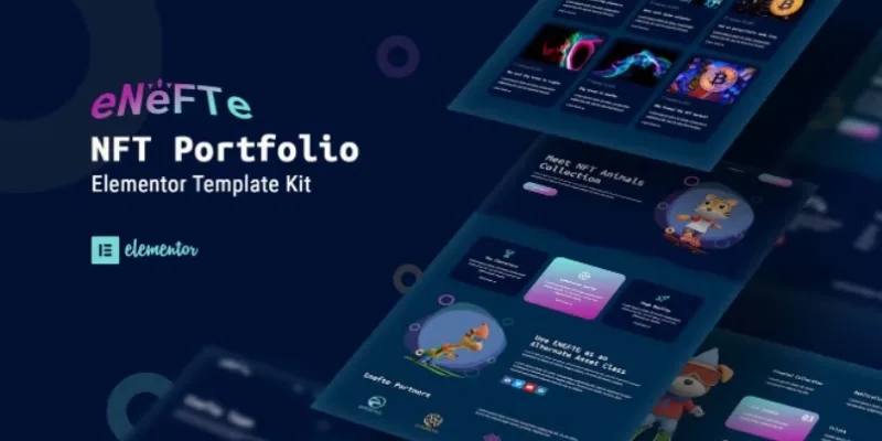 Enefte – NFT Portfolio Elementor Template