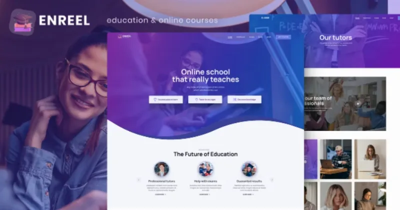 Enreel – Education & Online Courses Elementor Template