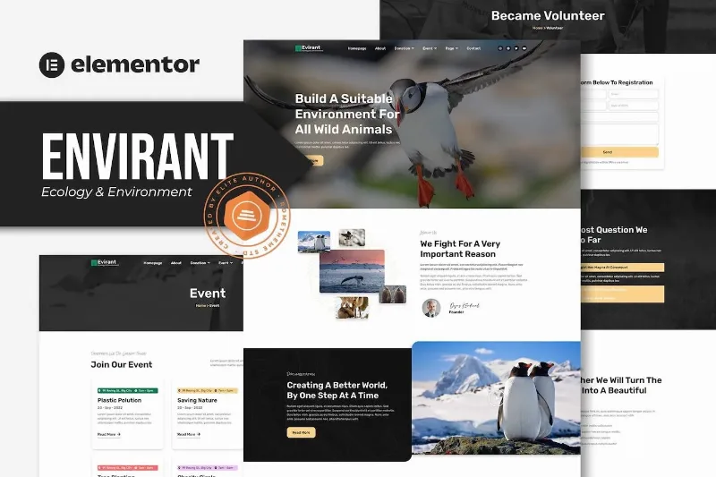 Envirant – Ecology and Environment Elementor Pro Template