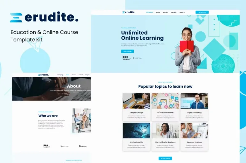 Erudite – Education & Online Course Elementor Template