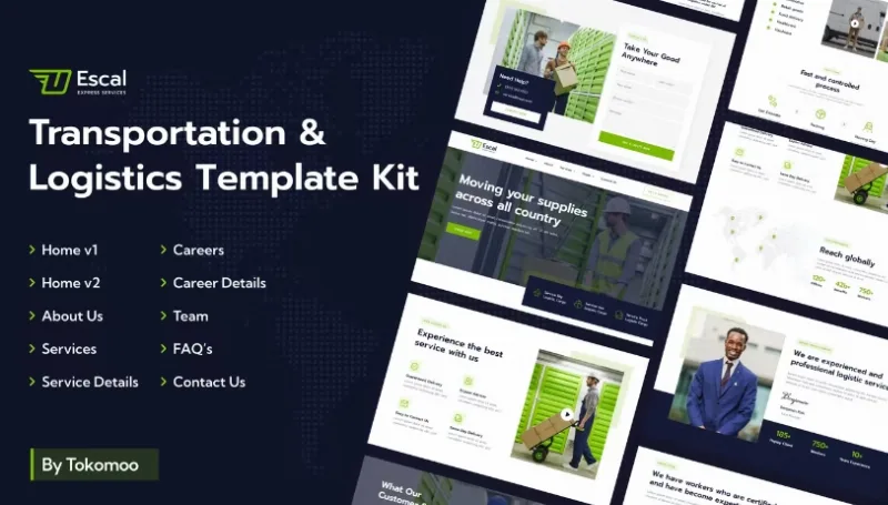 Escal | Transportation & Logistics Elementor Template