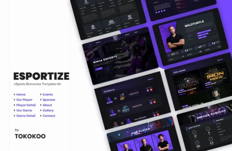 Esportize | eSports & Gaming Elementor Template
