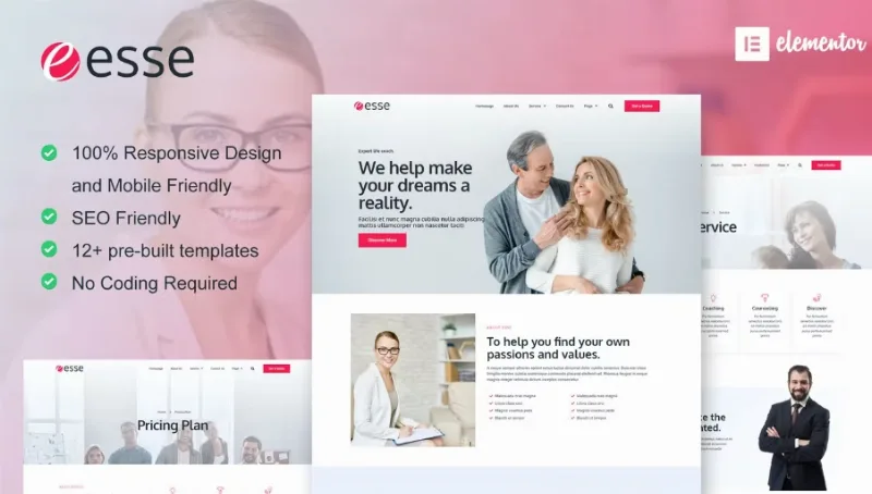 Esse – Life Coach & Consulting Elementor Template