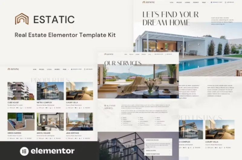 Estatic – Real Estate Elementor Template