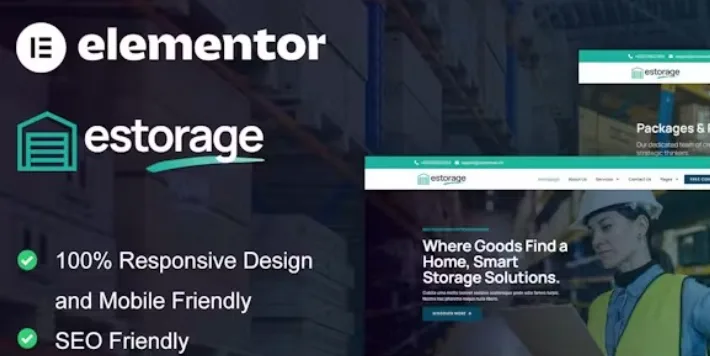 Estorage – Storage Service Company Elementor Pro Template