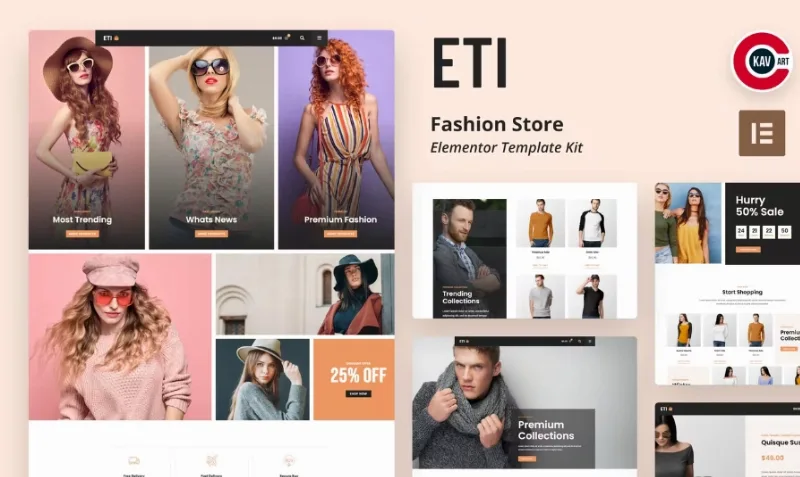 ETI – Fashion Store Elementor Template