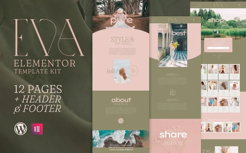 EVA – Elementor Template – WooCommerce Compatible Elementor Kit