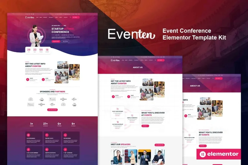 Eventen – Event Conference Elementor Pro Template