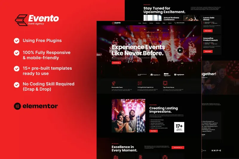 Evento - Event Agency Elementor Template Kit