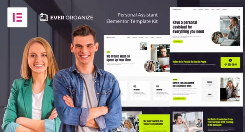 Ever Organize – Personal Assistant Elementor Template