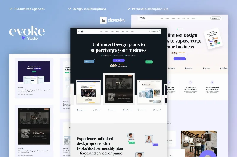 EvokeStudio – Creative Digital Agency Elementor Pro Template