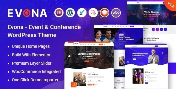 Evona Event & Conference WordPress Theme