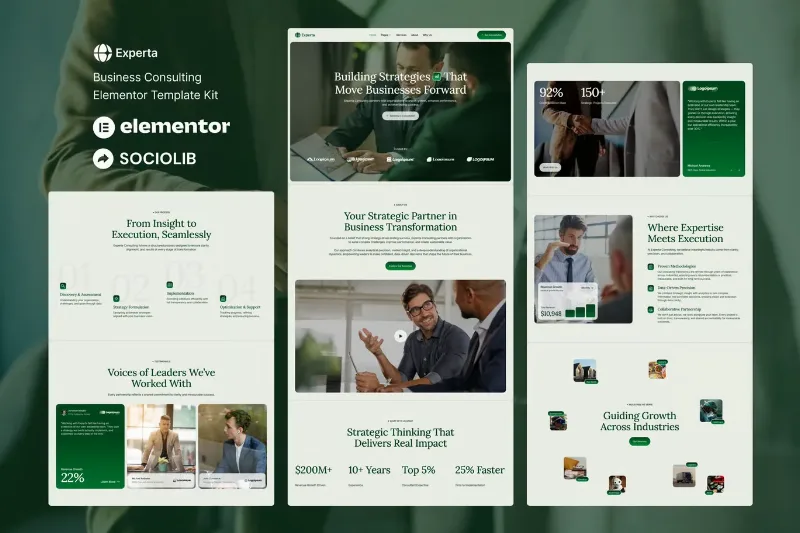 Experta - Business Consulting Elementor Template Kit
