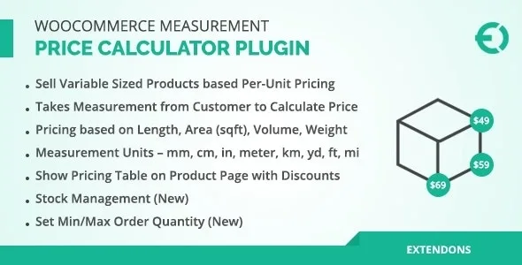 Extendons Woocommerce Measurement Price Calculator