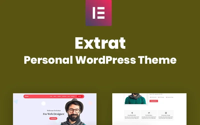 Extrat – Personal Portfolio Responsive WordPress Theme