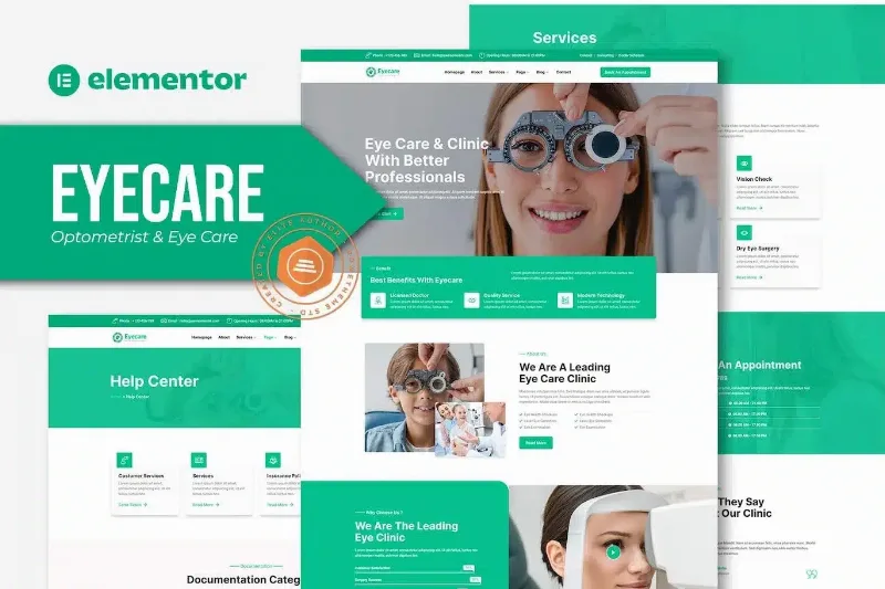 Eyecare – Optometrist & Eye Care Elementor Template Kit