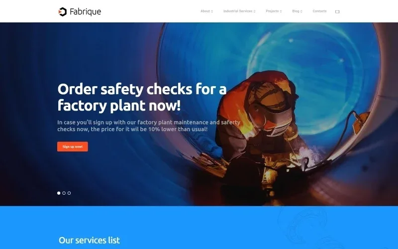 Fabrique – Industrial & Engineering WordPress Theme
