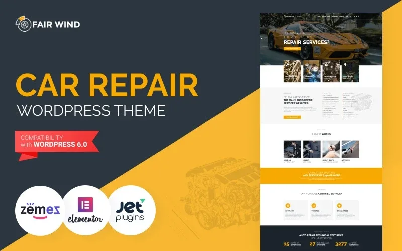 Fair Wind – Car Repair Modern WordPress Elementor Theme WordPress Theme
