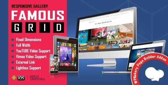 Famous Grid Image and Video Gallery - Addon For Visual Composer